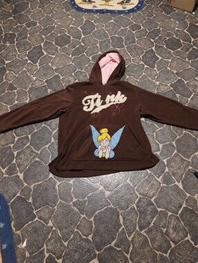 Disney Tinkerbell quarter zip hoodie oversized XL VINTAGE